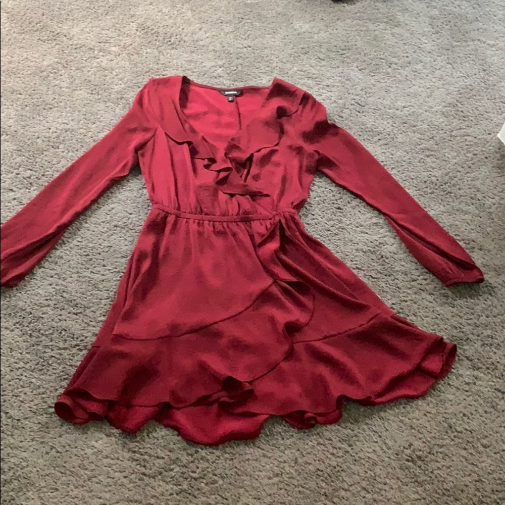 Silk ruffle dress